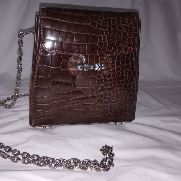Vincenza inc 1993 Vintage Chain Strap Crocodile Handbag - Picture 2 of 4